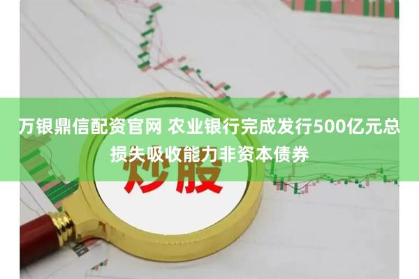 万银鼎信配资官网 农业银行完成发行500亿元总损失吸收能力非资本债券